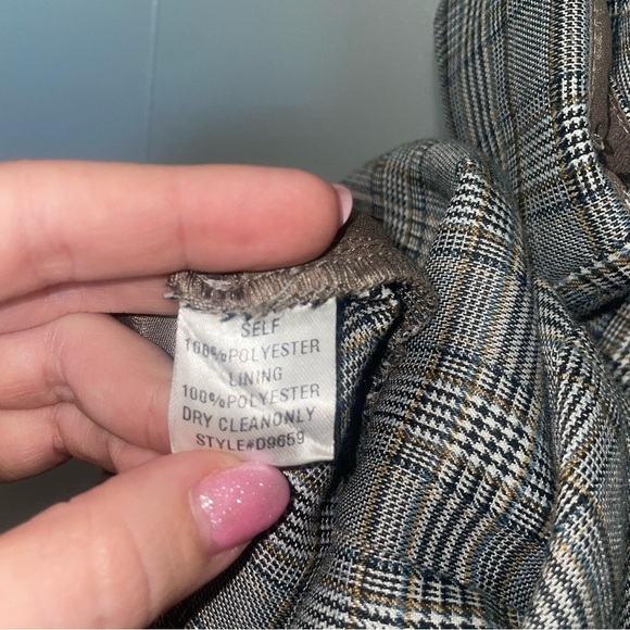 Molly Green Gray Plaid Mini Dress Medium - Picture 10 of 10